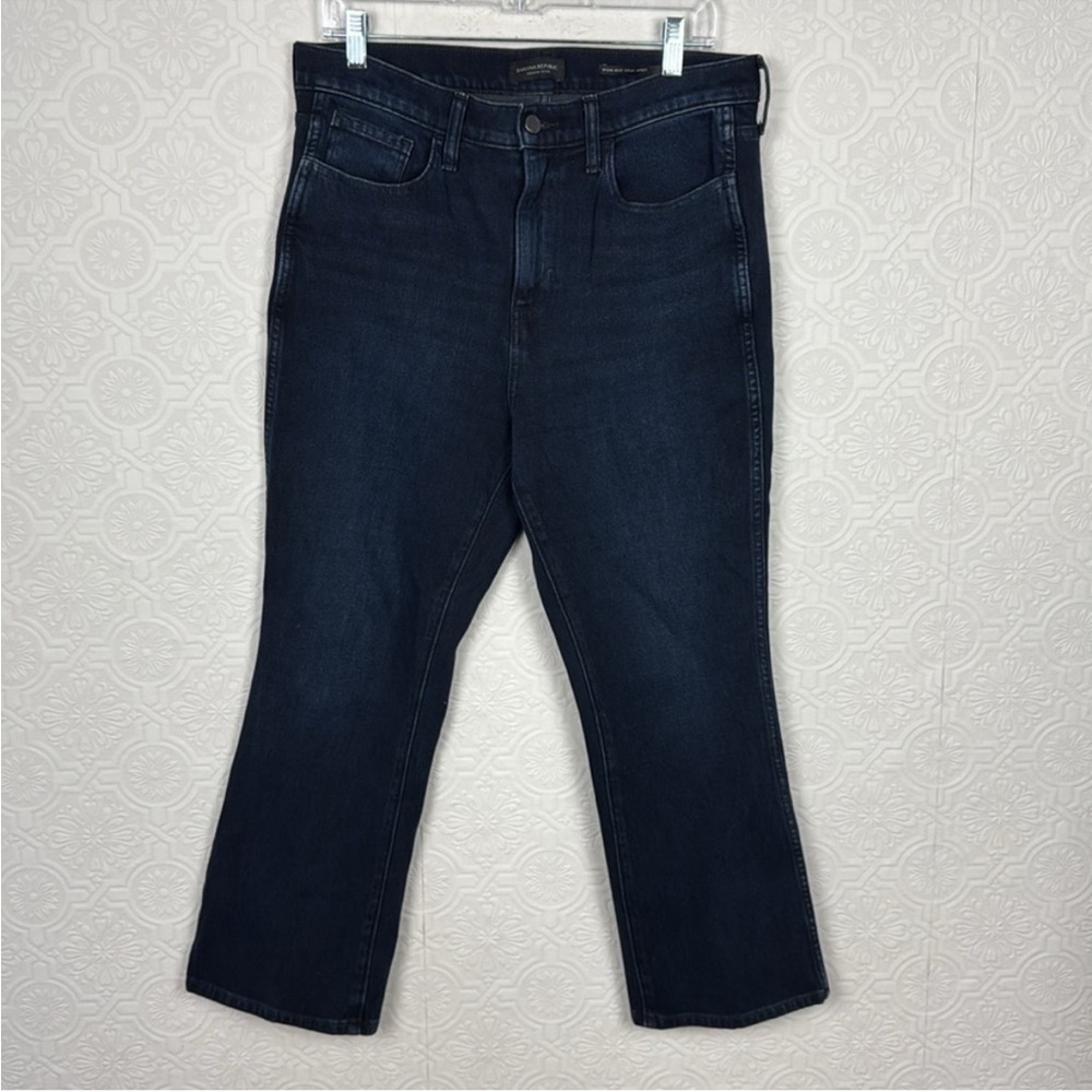 Banana Republic High Rise Crop Bootcut Boot Jeans Denim Dark Wash 30 Short - Picture 3 of 8